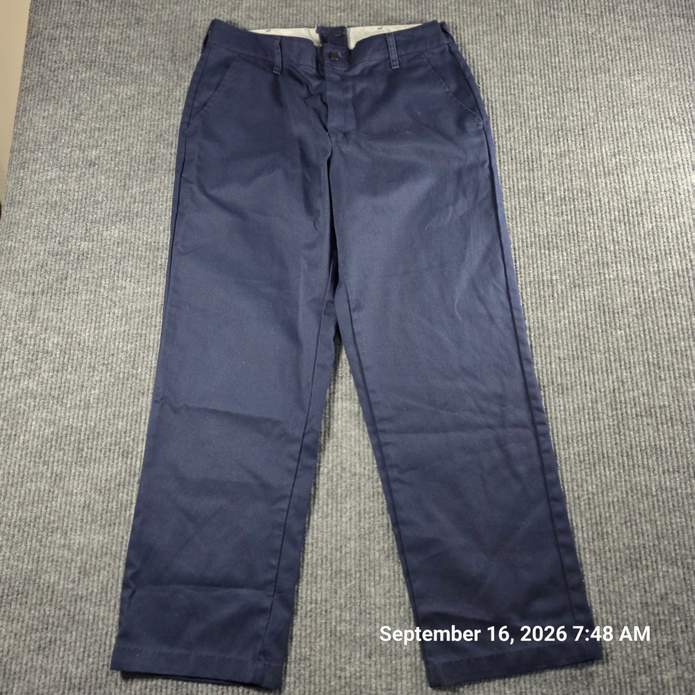 Red Kap Mens Navy Blue Industrial Work Pants PT20NV9 Size 36x32 Straight Leg